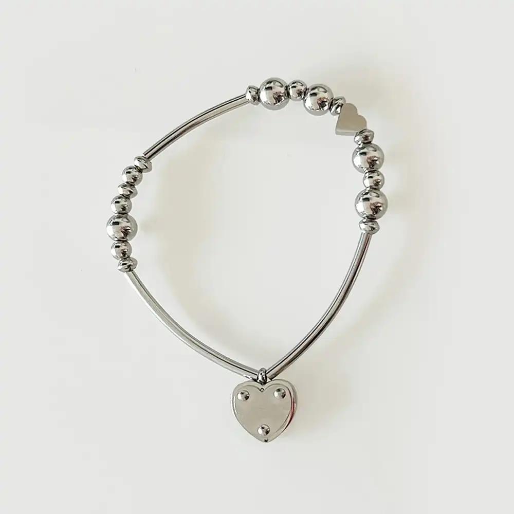 double layer heart bracelet