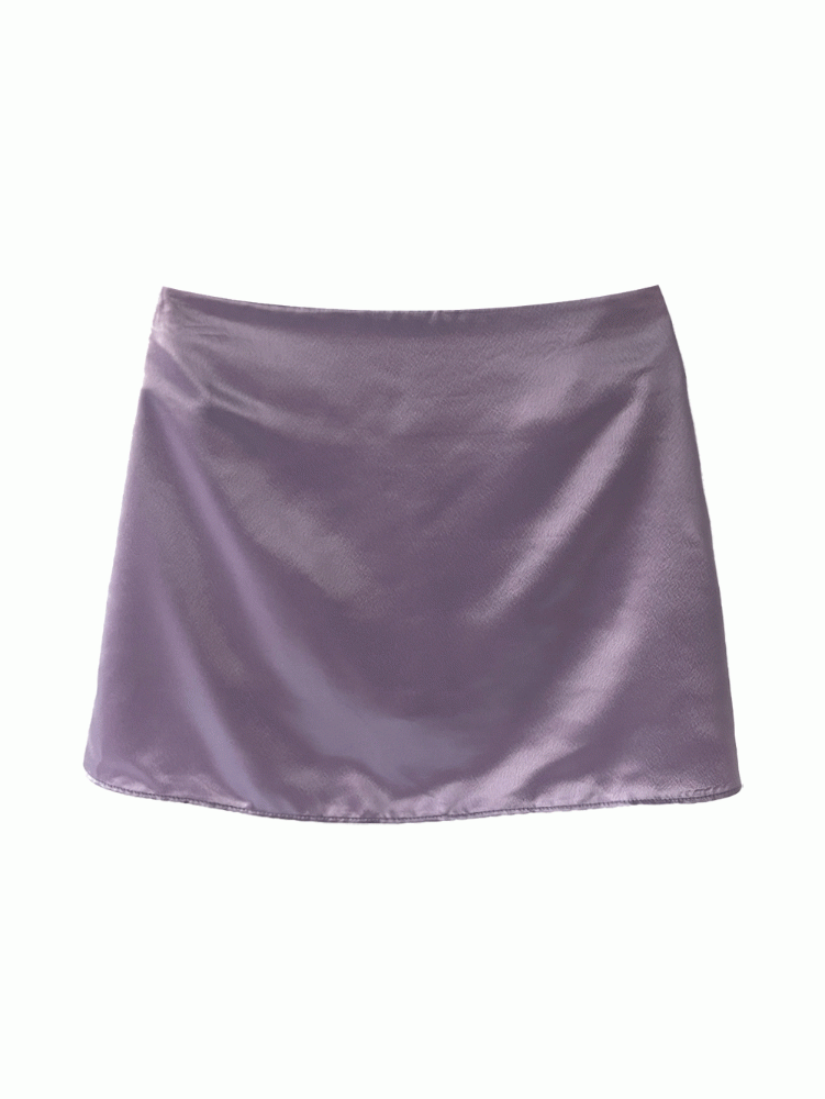 Satin mini skirt