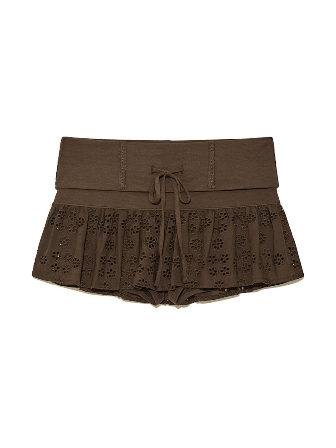 NAOMI BELT MINI SKIRT (BROWN)