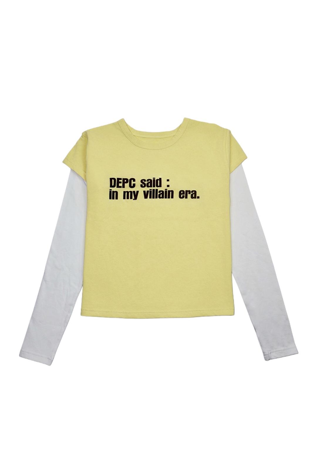 LETTERING LONG-SLEEVE TOP - BUTTER