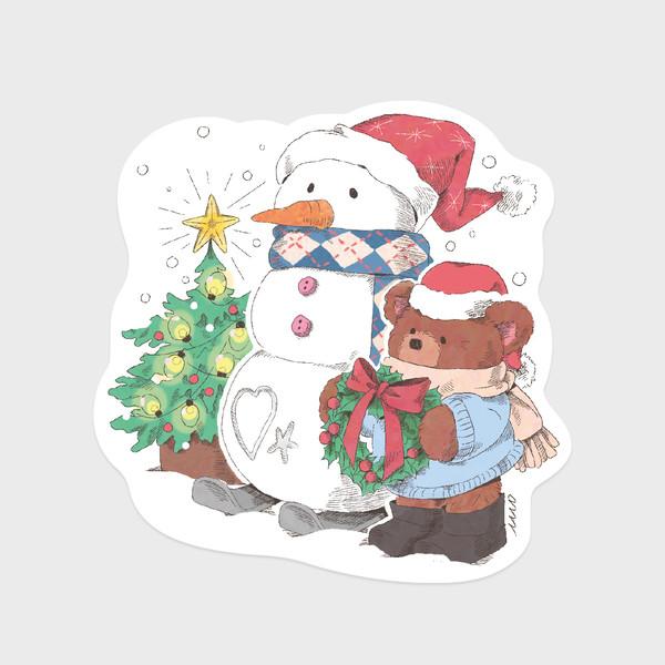 [아리] 모양엽서 - 눈내리는날