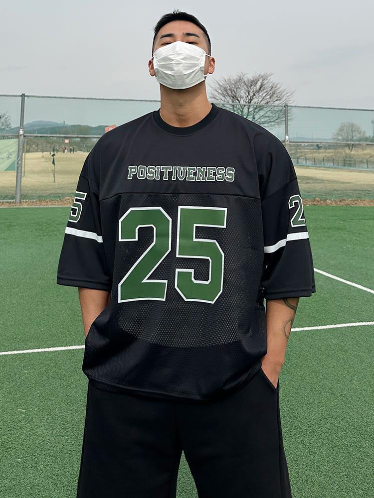 (반팔)NO.25 럭비 매쉬 져지 짐웨어 남녀공용 크롭 럭비티 헬스 커플룩 도프룸 3COLOR