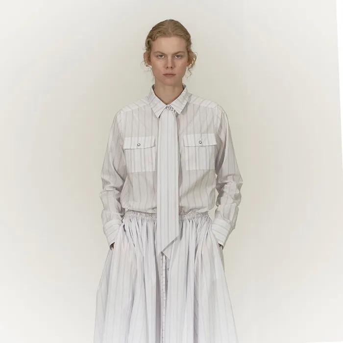 [1차 리오더]STRIPE TIE SHIRTS [STRIPE]