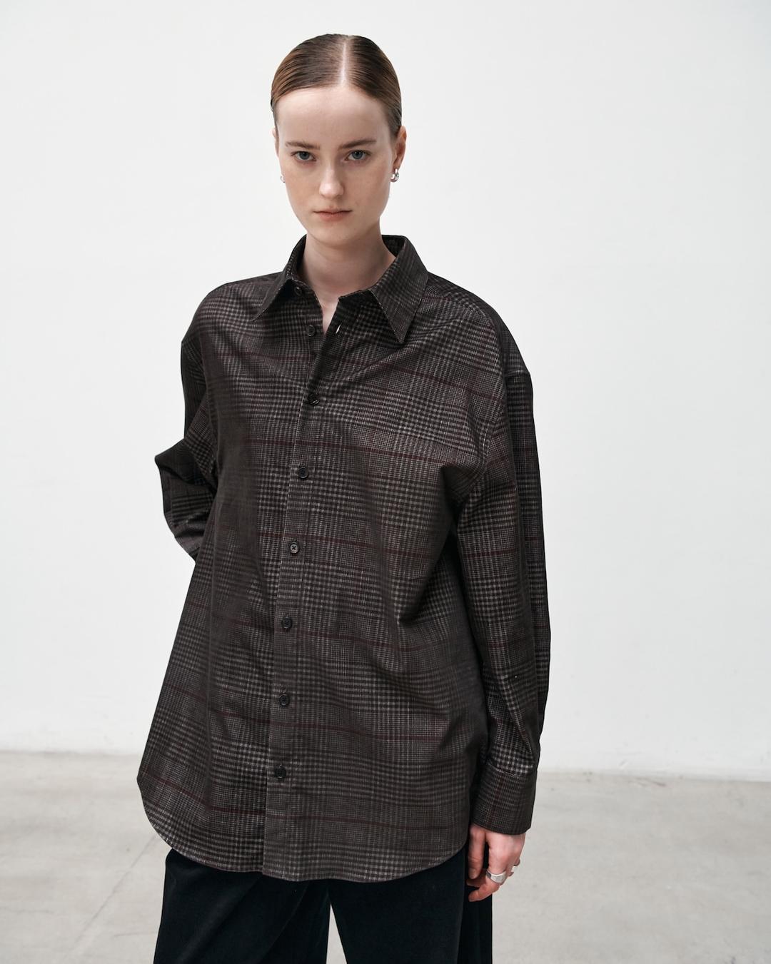 Oversized  corduroy check shirt (11월 첫주 출고 예정)