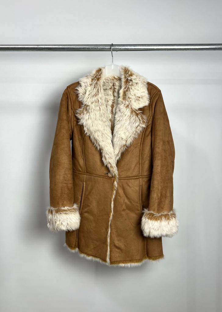 vintage fur detail jacket