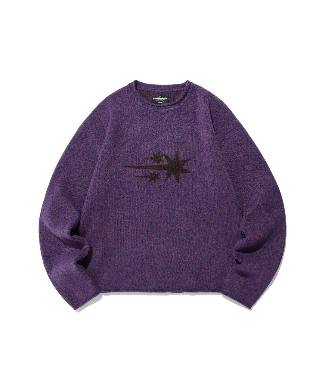 3STAR L/S KNIT TEE[PURPLE]