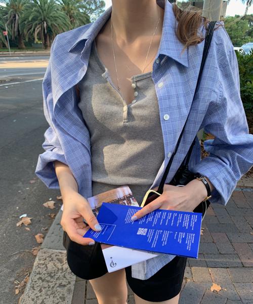 Drizzle check shirts (2color)