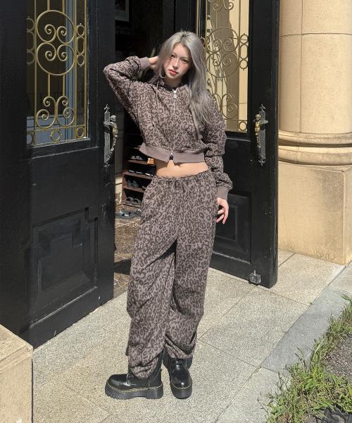 S OG STRAIGHT SWEAT PANTS leopard