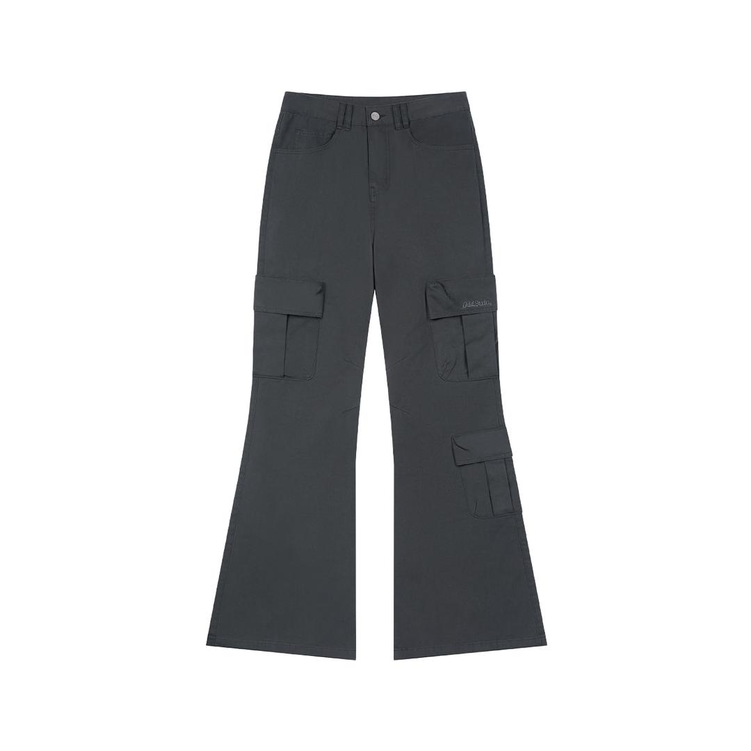 카고 포켓 코튼 부츠컷 팬츠 - CHARCOAL