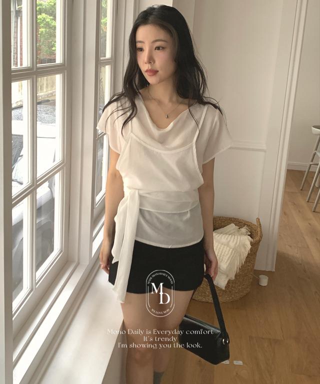 로브아 텐셀 뷔스티에 블라우스 (일체형)