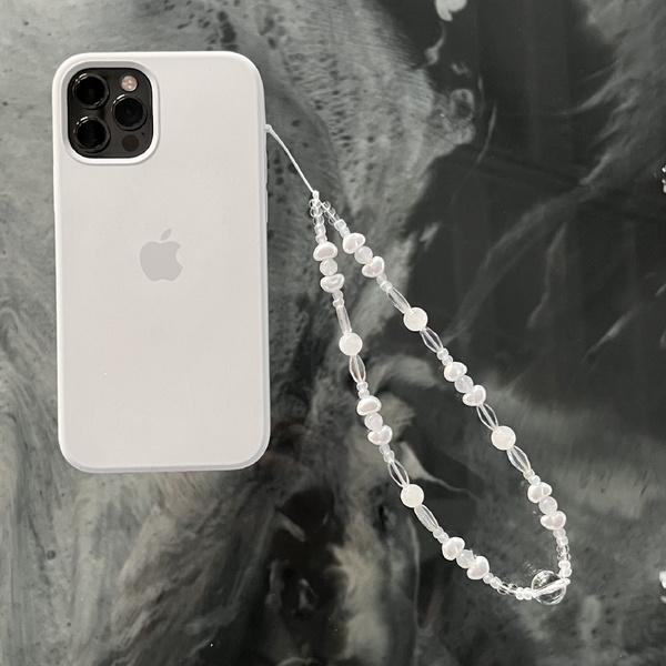 박하사탕 크리스탈 폰 스트랩 비즈 핸드폰줄