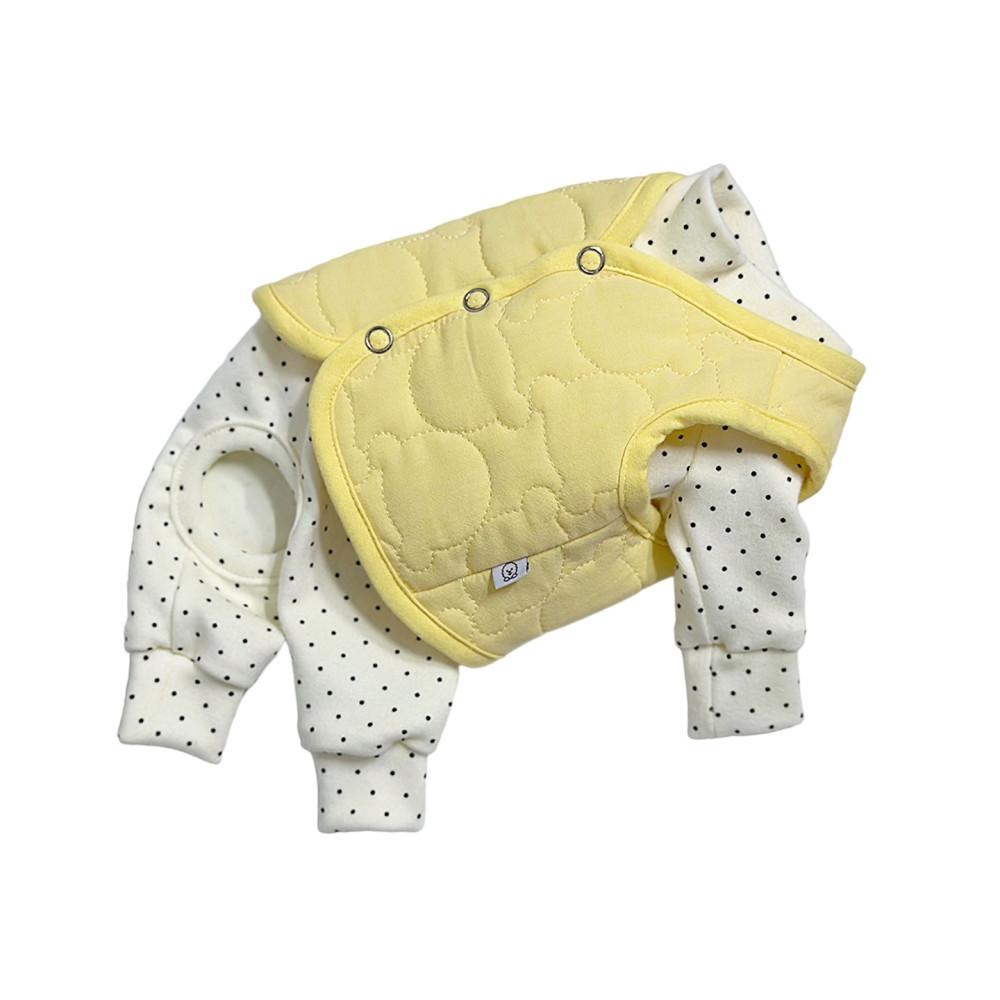 [바이올독] 2color 앵두베어 양면 크롭 조끼 강아지 실내 조끼