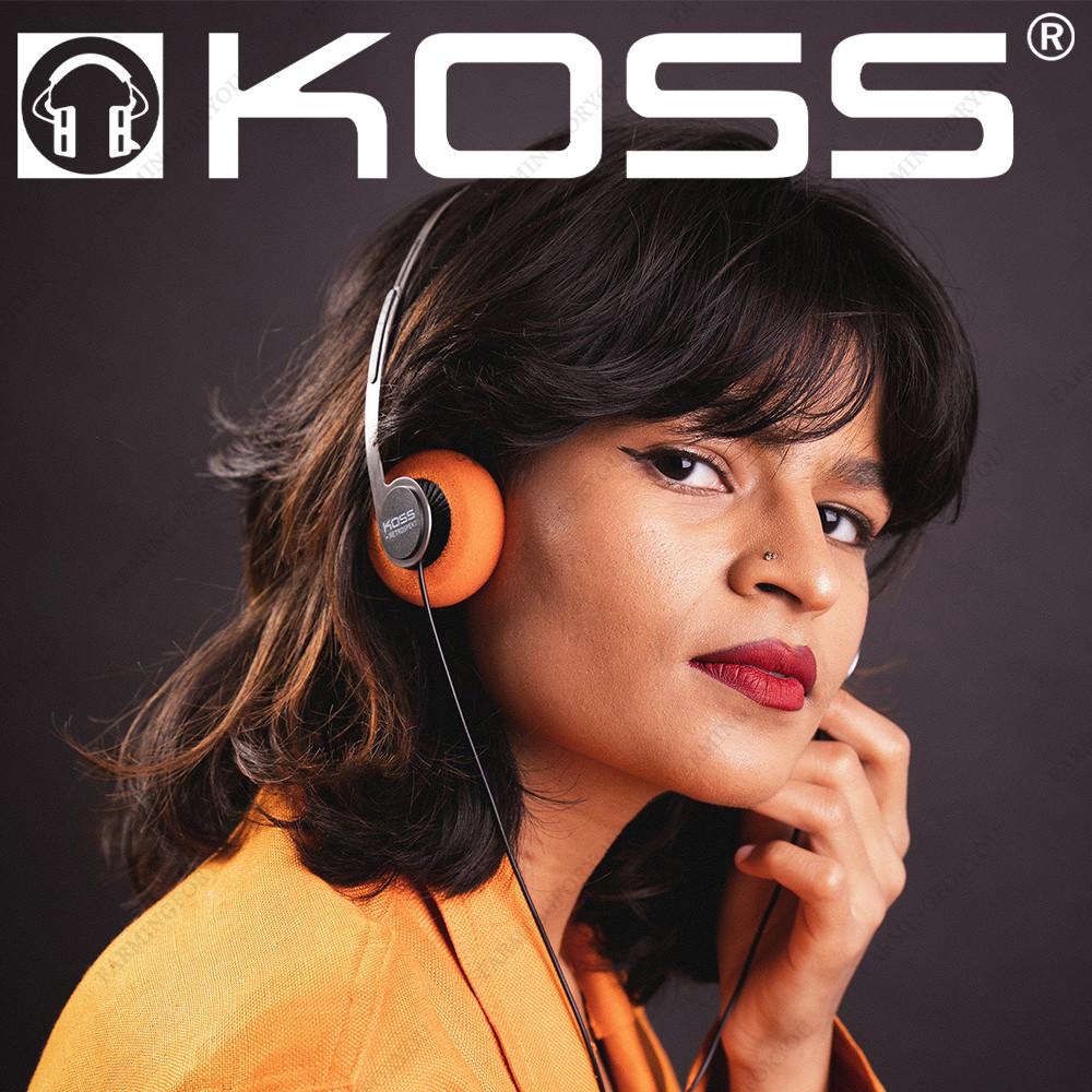 KOSS 코스 레트로 온이어 헤드폰 헤드셋 이어폰 P/21 오렌지 쿠션 뉴진스