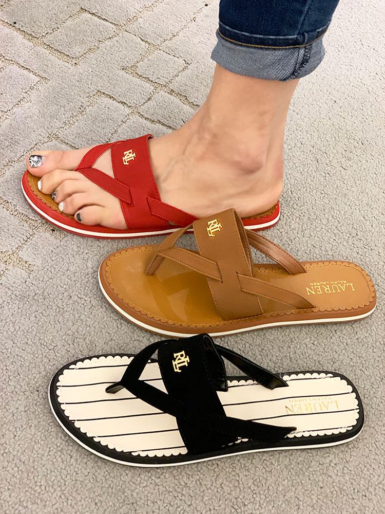 로렌 랄프로렌 여성 로잘린드 쪼리 플립플랍 7컬러