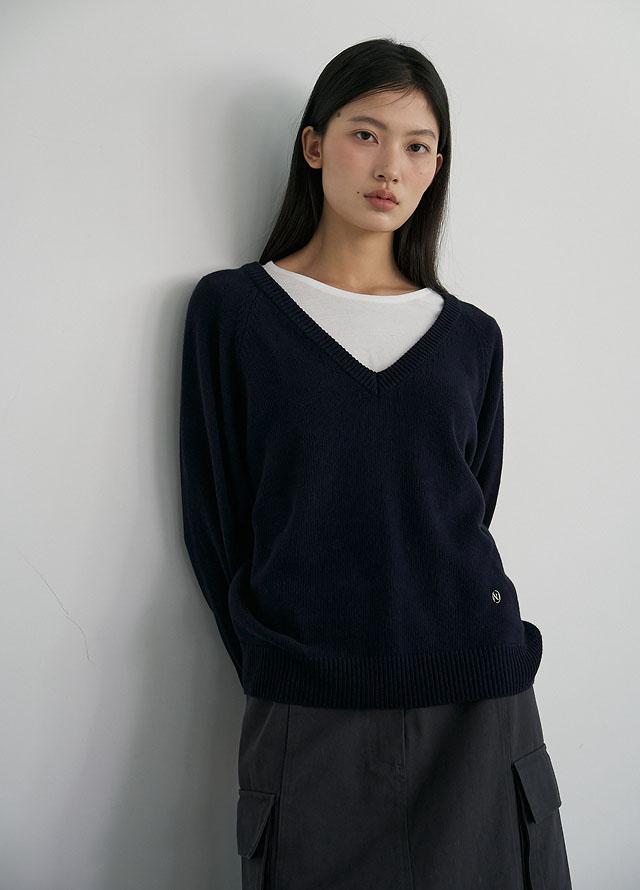 UNFOLD V-NECK KNIT 언폴드브이니트