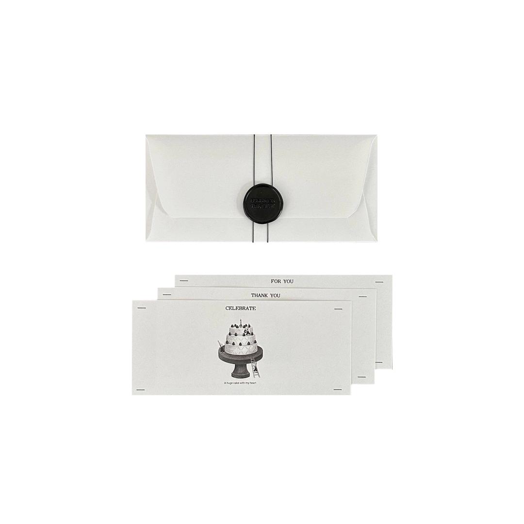 Black sealing money envelope Cream