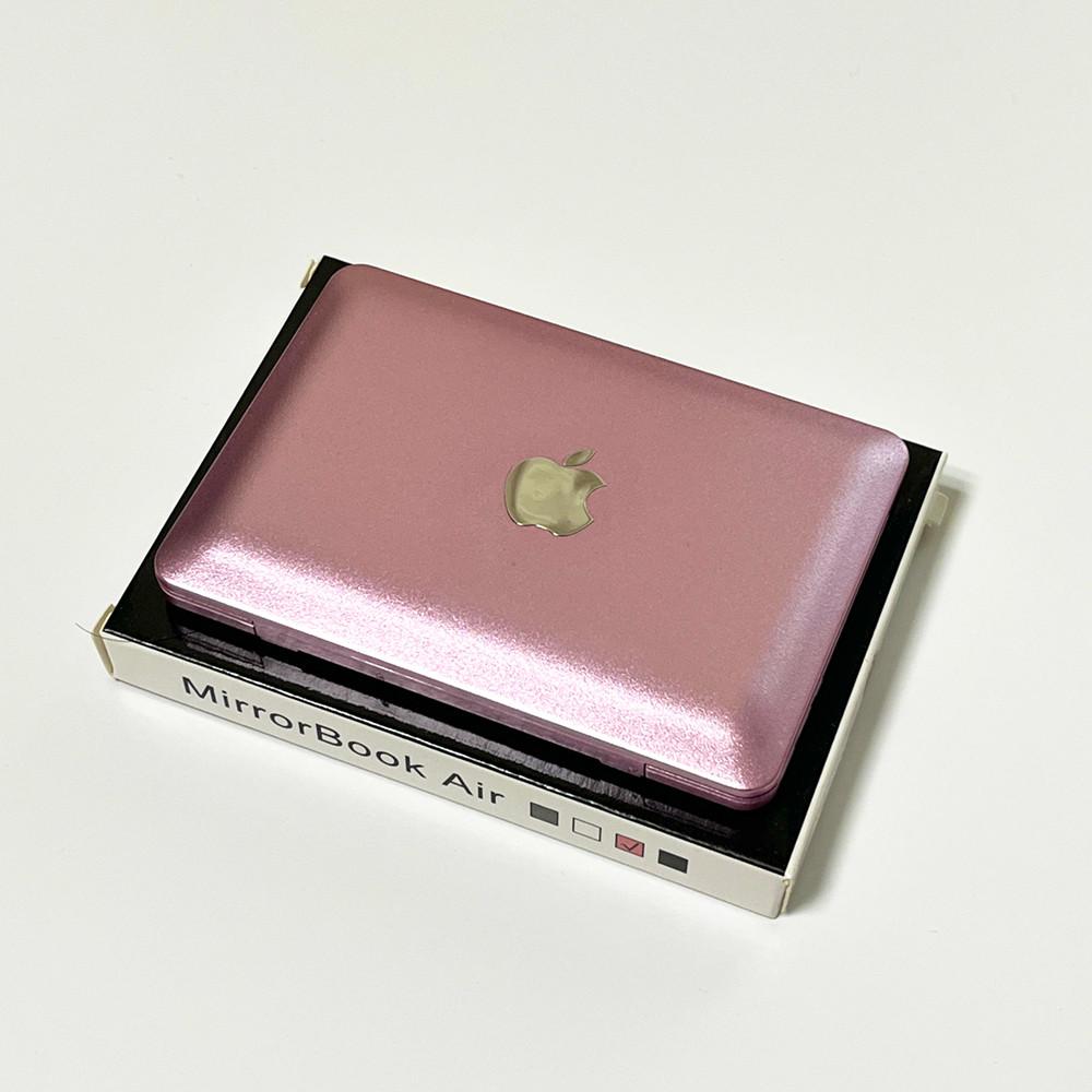 미니 맥북 손거울 애플 노트북 휴대용 거울 핑크 로즈골드 컬러
