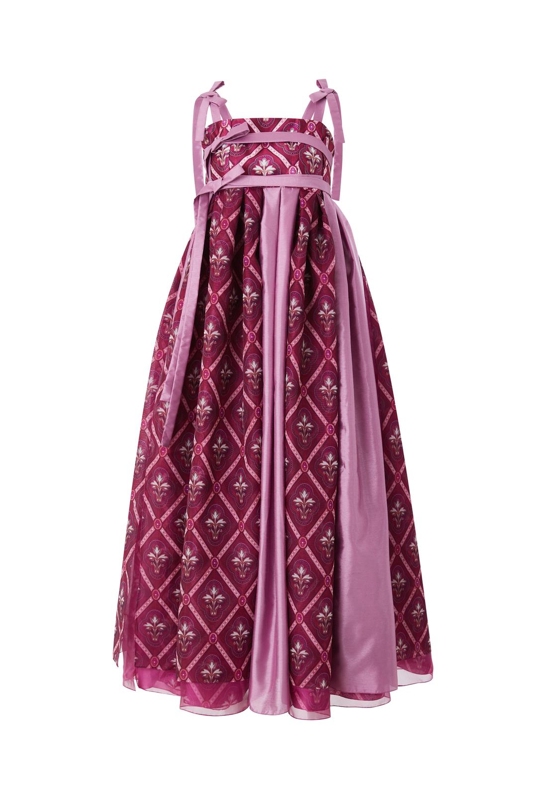 적당초문 갈래 드레스