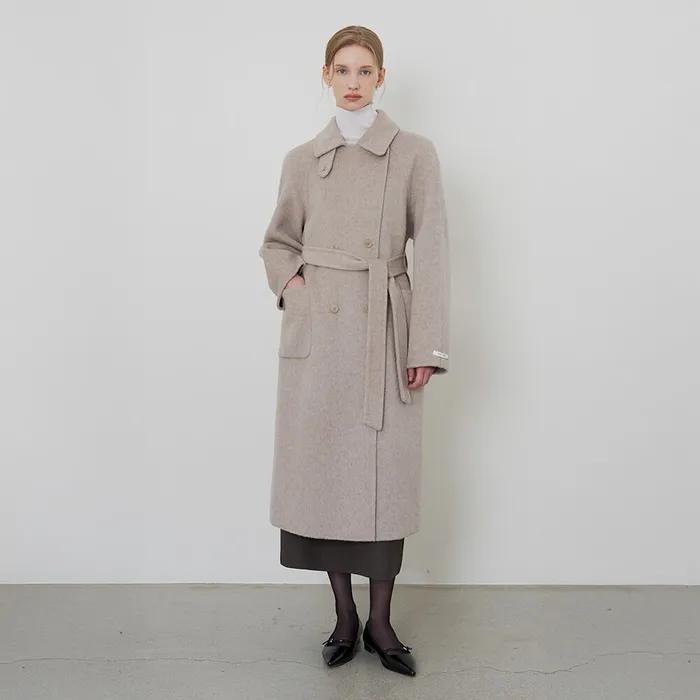 [11.24 예약발송] 헤이즐 하이넥 핸드메이드 코트 오트그레이