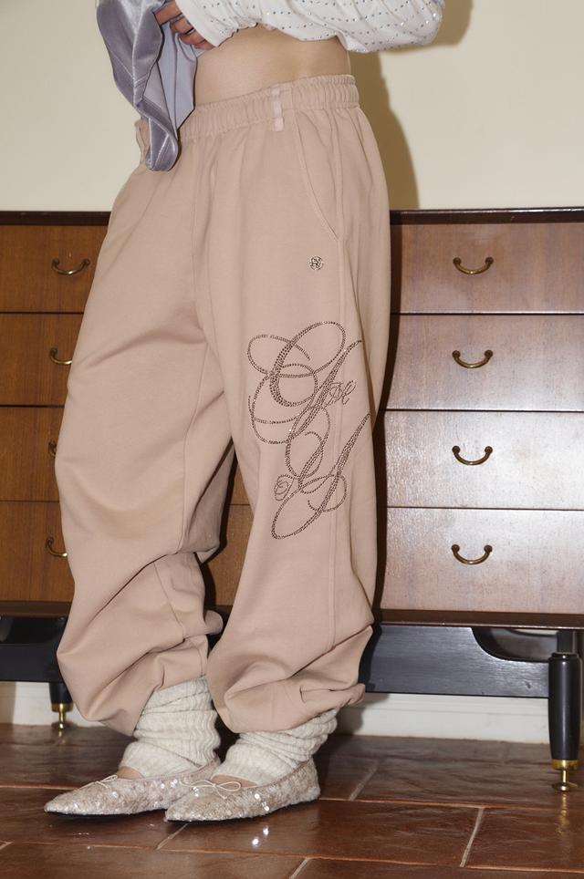 G_LOGO HOTFIX SWEATPANTS / SAND