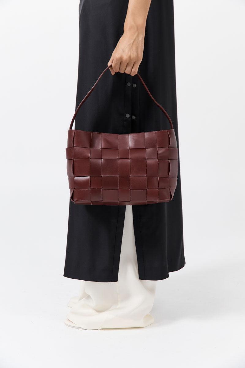 Woven Mini Tote - Plum