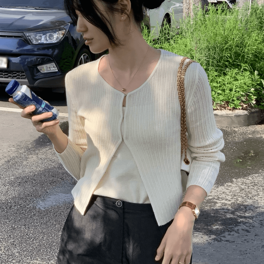 Via Cardigan_Cream Beige 2차