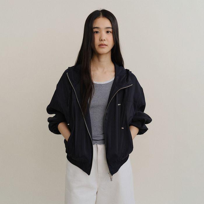 SHIRRING WIND BREAKER (NAVY)