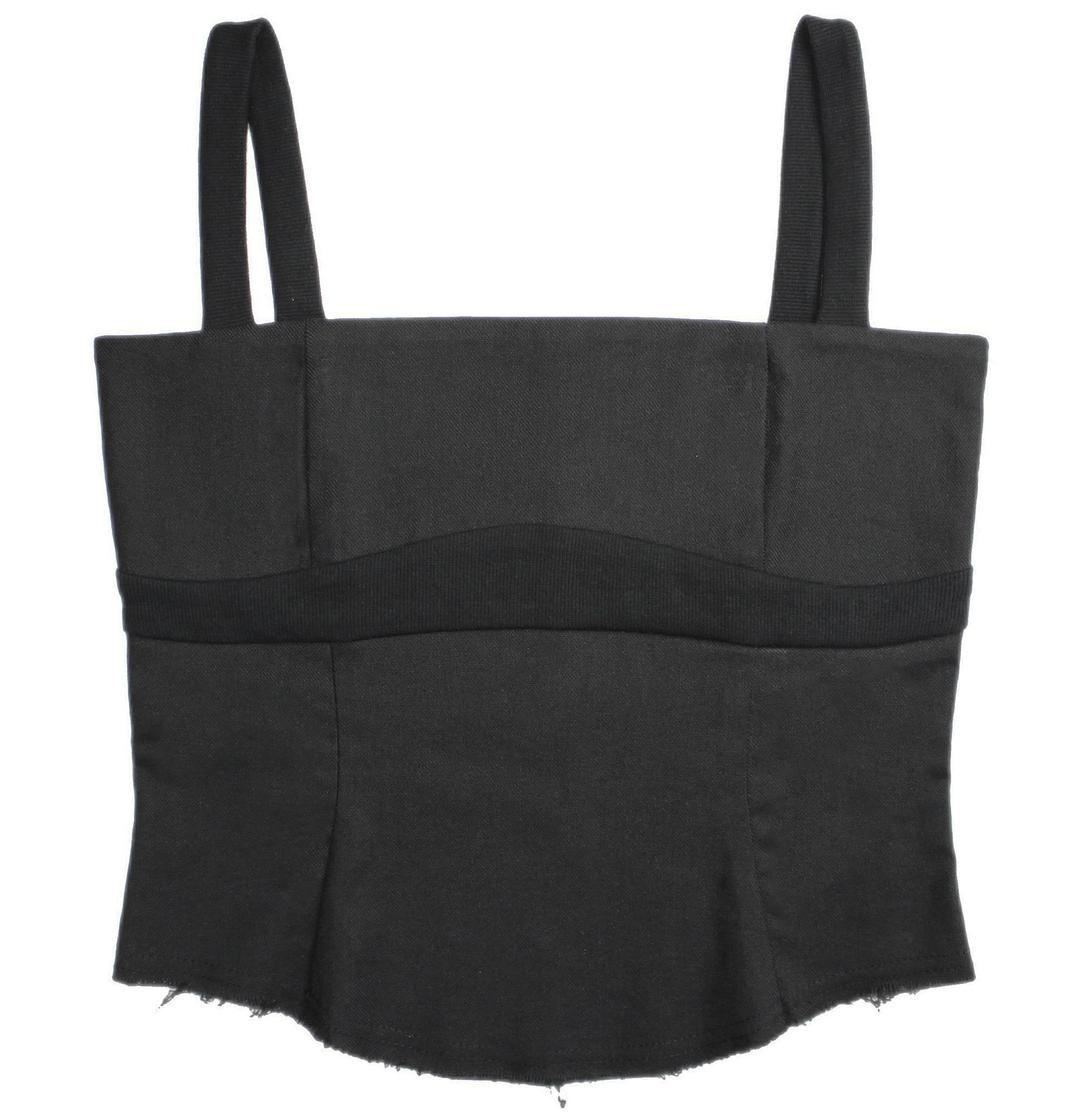 Ribbed sleeveless (Black)