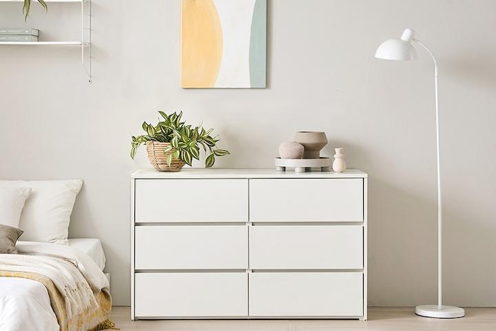 [10%쿠폰] ON 스탠다드 화이트 서랍장 3단 W1200