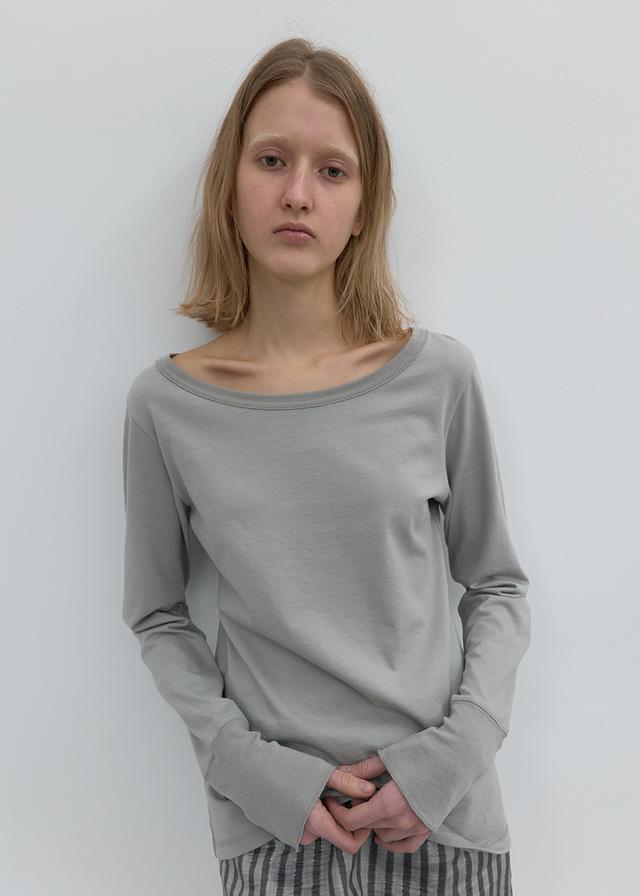 SNUG LONG SLEEVE TOP IN GREY