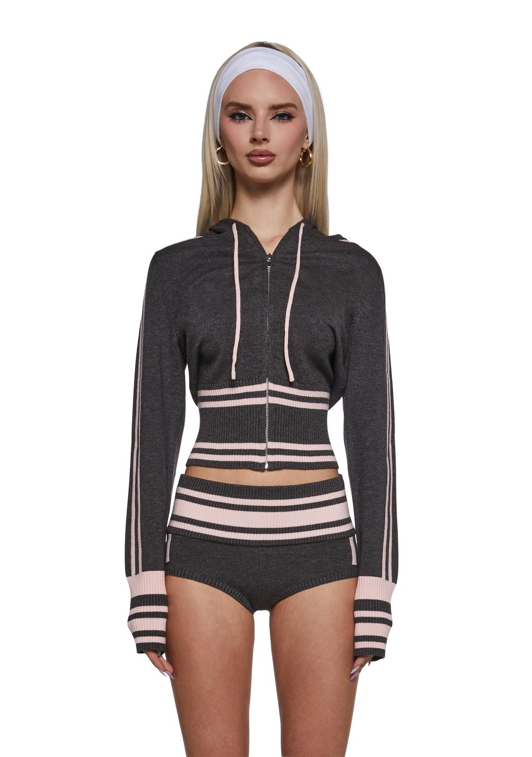 Gloss Games Sweater Hoodie - GRAY / X-SMALL