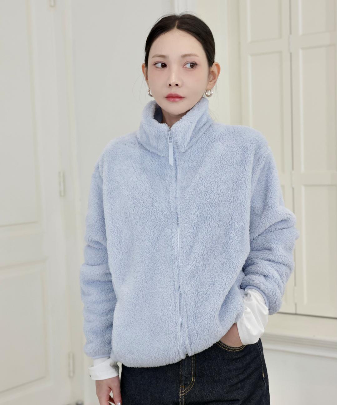 스파오 [앨리스펑크PICK💖] 베이직 퍼플리스 집업_SPFZF4TC01