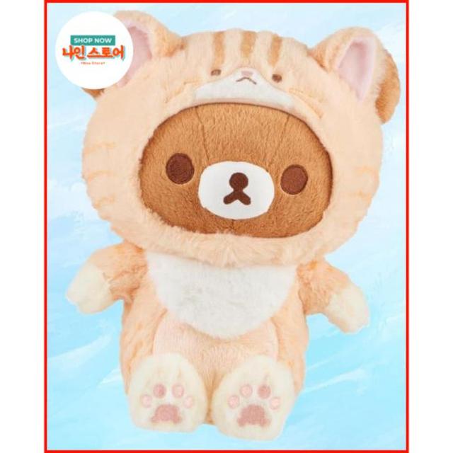 리락쿠마 카이로이코구마 SanX 오리지널 앉아있 고양이 의상 플러시 12인치
