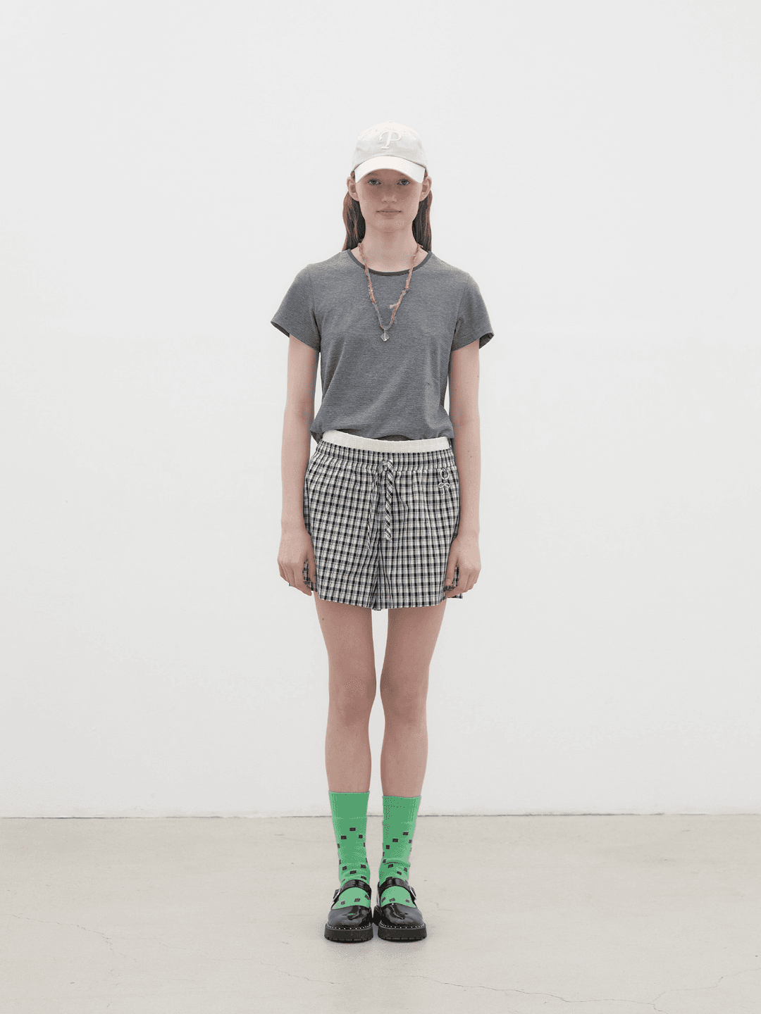 Checked Layered Boxer Shorts - Black