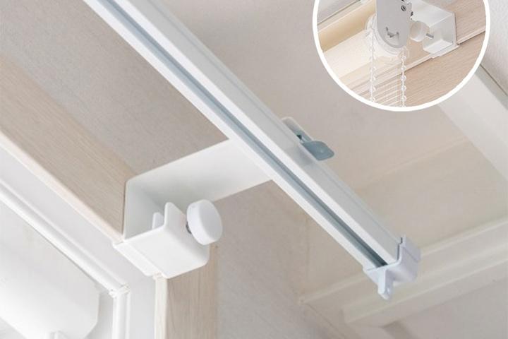 못없이 커튼봉 설치! 안뚫어고리 NEW 슬림버전 못없이 무타공 커튼레일형 2개입