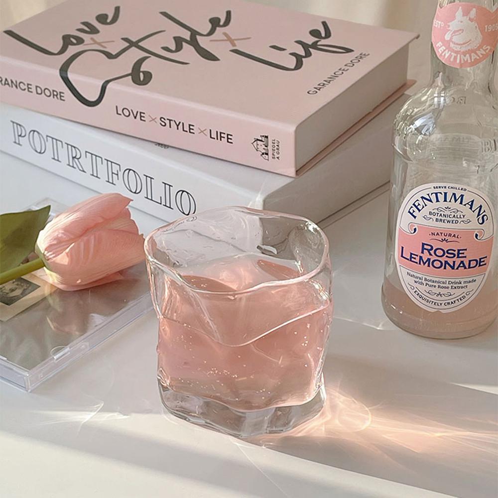 셀렉티드커스텀 홈카페 유니크 아이스 글래스 물컵 아이스아메리카노 유리 커피잔