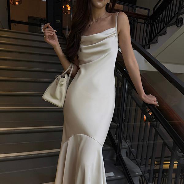 머메이드 새틴 드레스