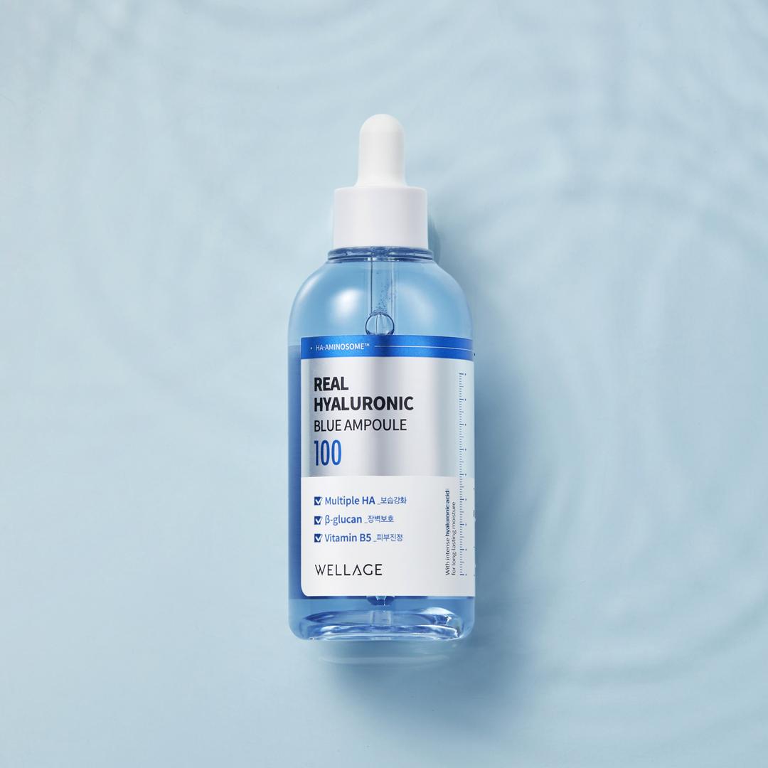 웰라쥬 리얼 히알루로닉 블루 100 앰플 (100ml)+비타민 토닝 원데이키트 1ea+골드 콜라겐 원데이키트 1ea증정
