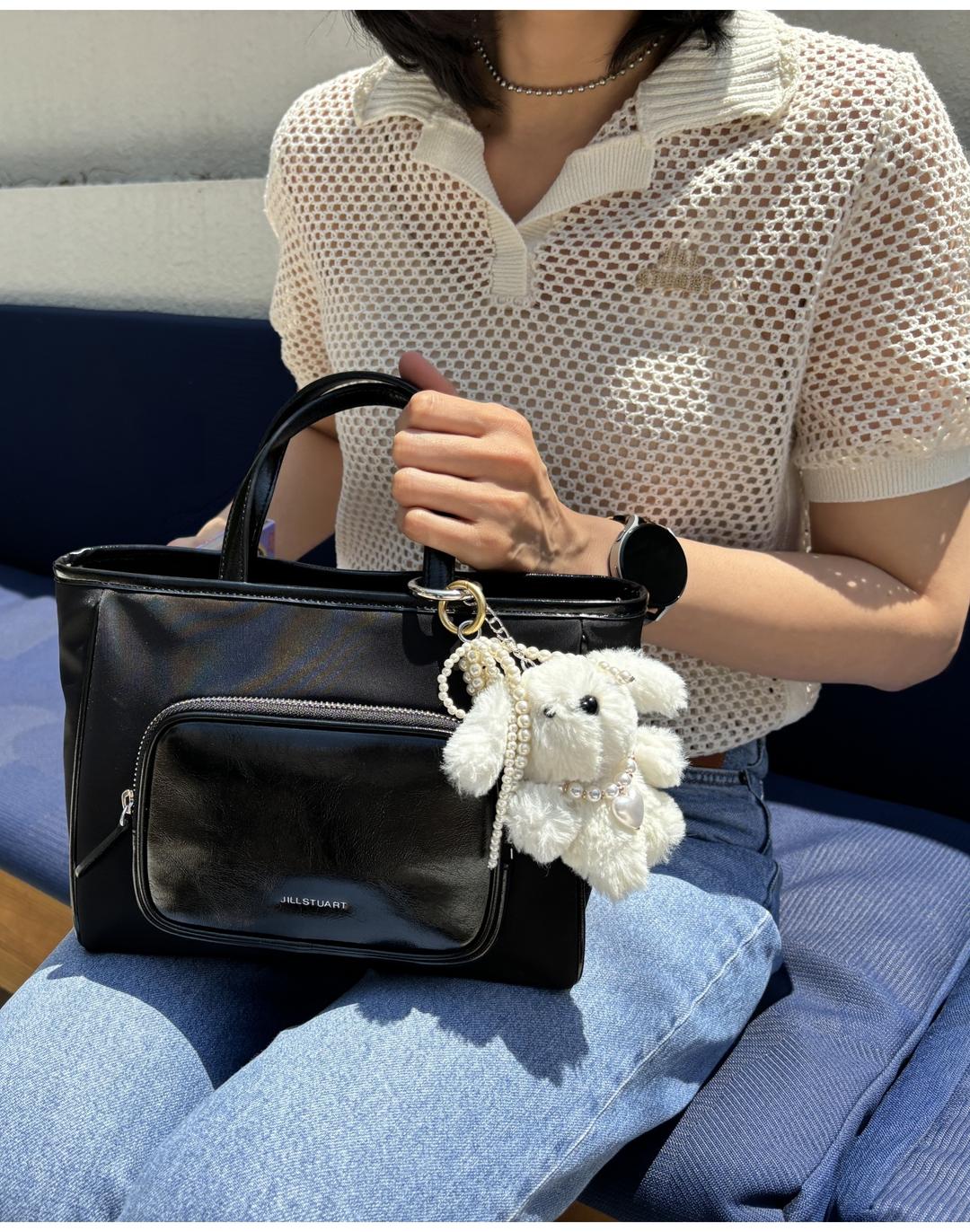 [LF몰단독][CITY ESSENTIAL] 블랙 나일론 포켓 포인트 토트백 S