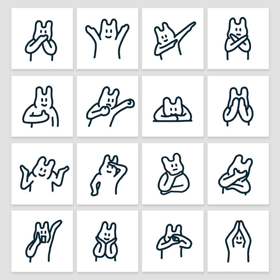 [퍼디] 16가지 표정 스티커 팩