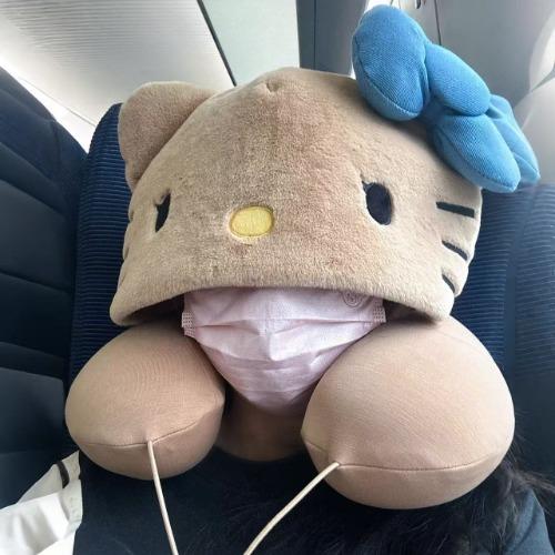 태닝 헬로키티 여행목베개 u형