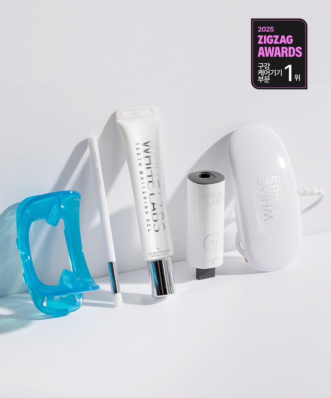 화이트랩스 화이트랩스 치아미백기 LED 셀프 자가 치아미백기계 & 치아미백젤 세트 (1인용) 7.4S WLB-100W