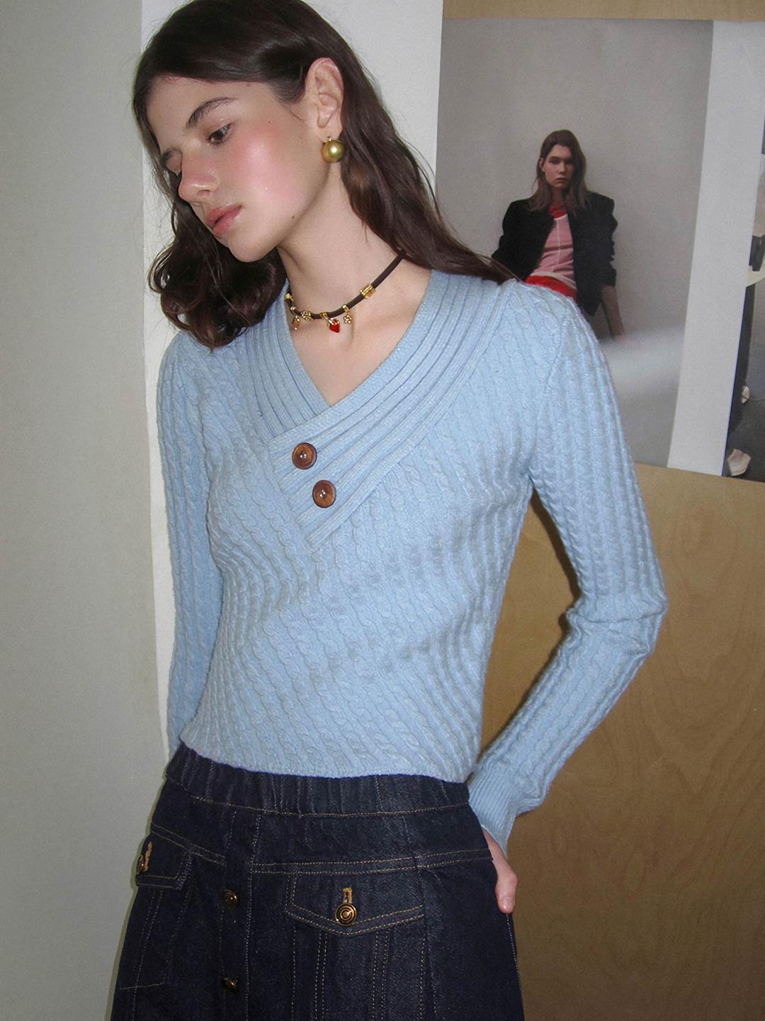 [UENA] Elf's Note Twisted Sweater