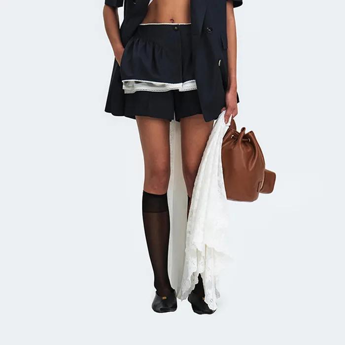 VOLUMY SKIRT BELT - DEEP CHARCOAL