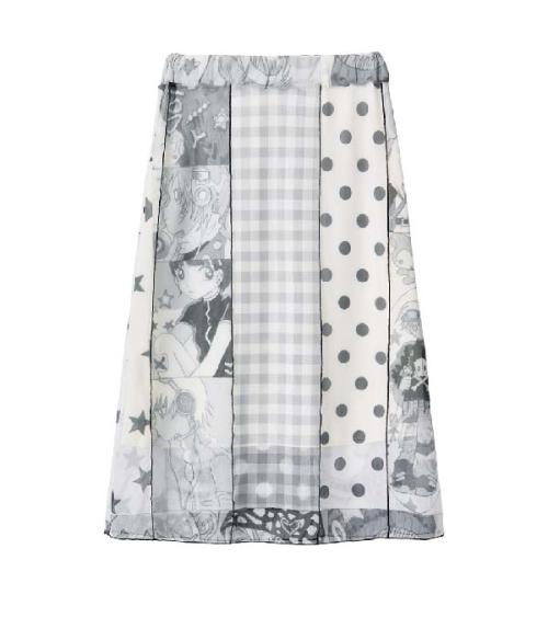 YB X Oliwa Blocked Mesh Skirt_black