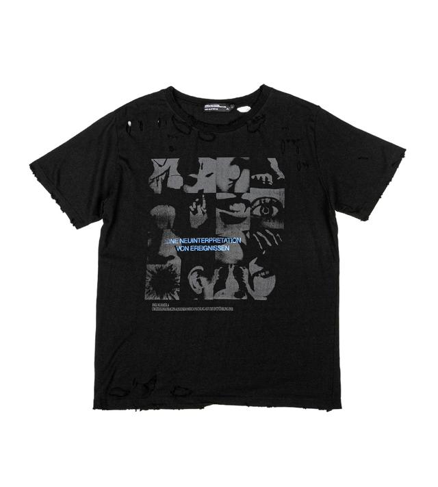 Case Number.6 Hand Distressed Short Sleeve - Black
