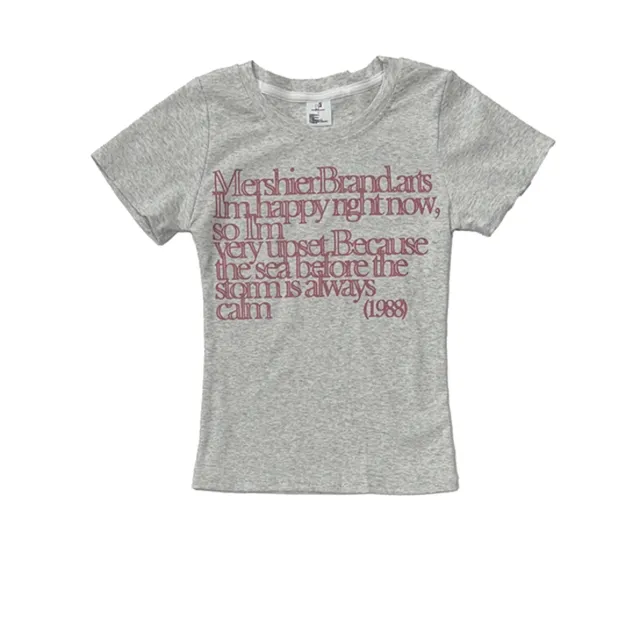 [자체제작/2,3사이즈 4월16일 입고🍀] Art Letter Print Short Sleeved T