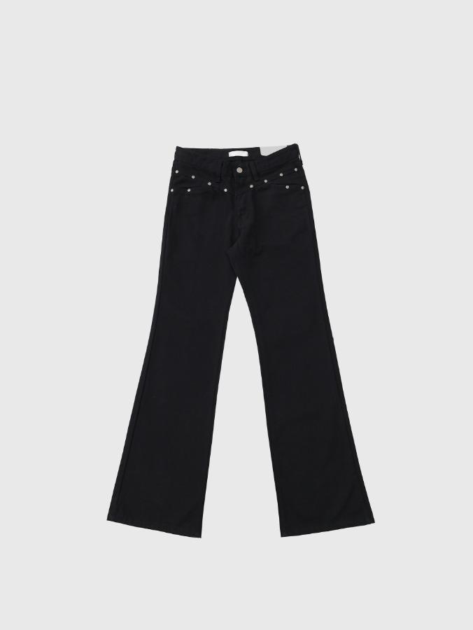 프롬뮤즈 cross rivet bootcut pants