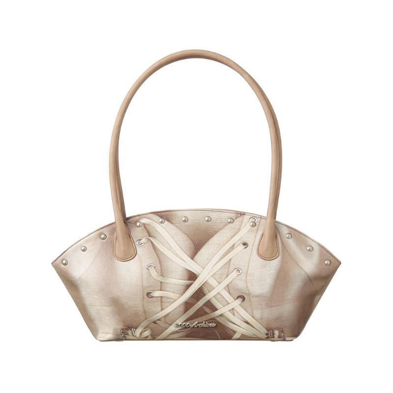 CORSET HALF-MOON BAG (BROWN)