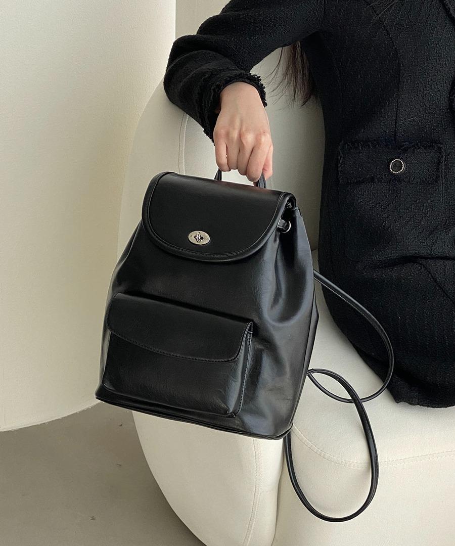[아이패드수납/데일리템] 데이디 은장 무지 심플 백팩